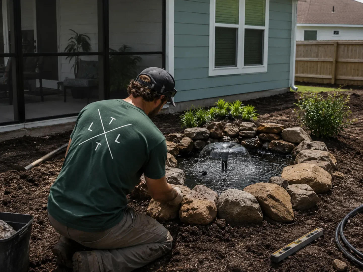 backyard water feature Charleston