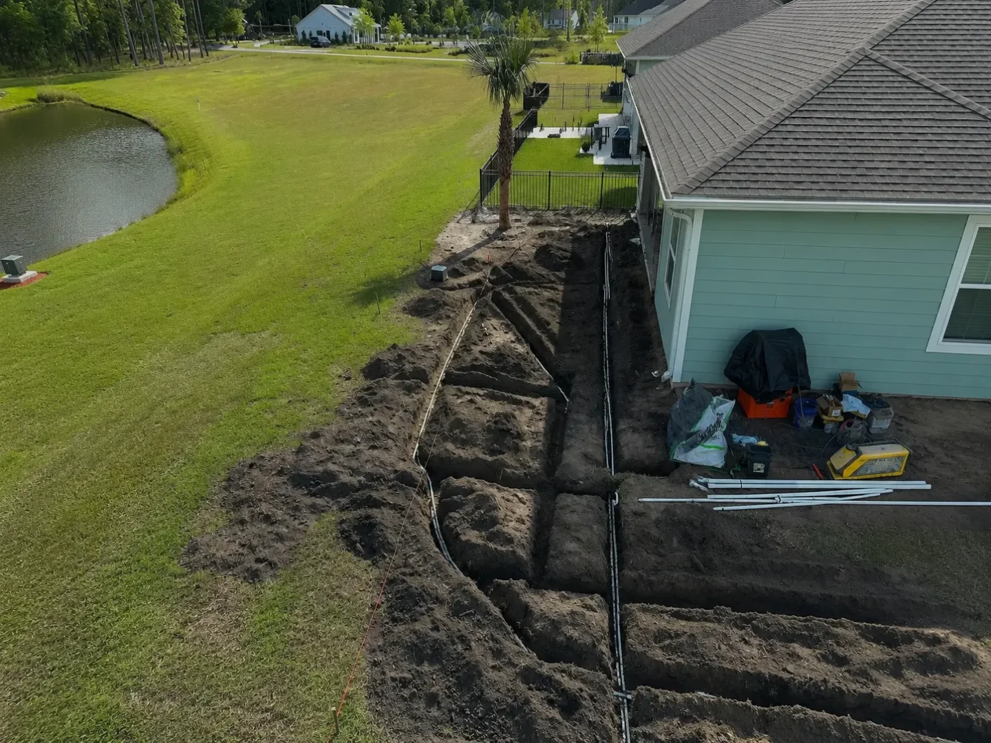 french drain installer Charleston