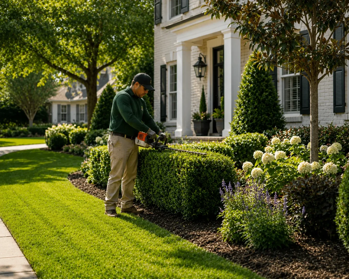 maintain-T&T lawn and landscape.